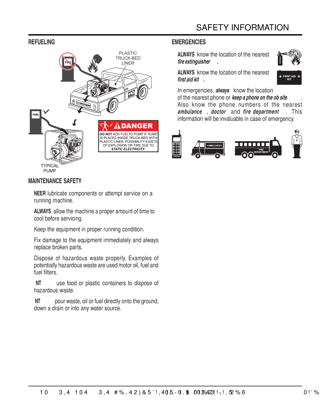 Multiquip QPT305SLT, QP305SLT manual Safety Information 