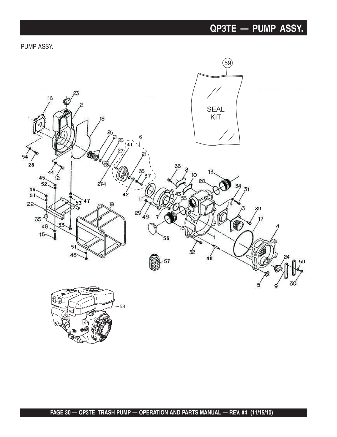 Multiquip manual QP3TE Pump Assy 