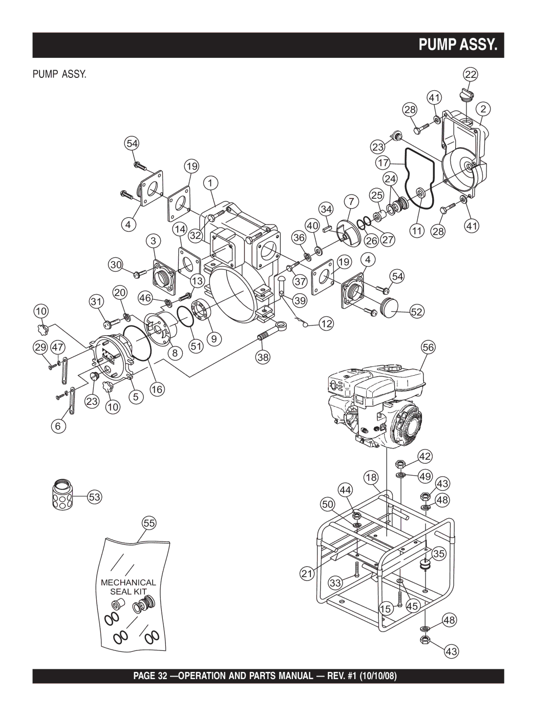 Multiquip QP4TE manual OPERATION and Parts Manual REV. #1 10/10/08 