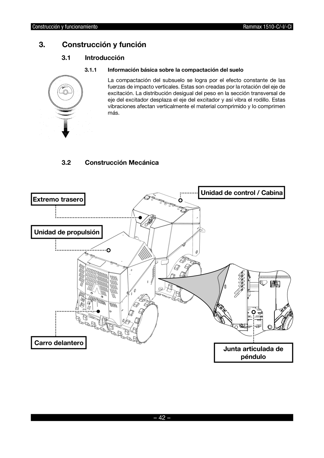 Multiquip RX1510 manual Construcción y función, Introducción, Información básica sobre la compactación del suelo 