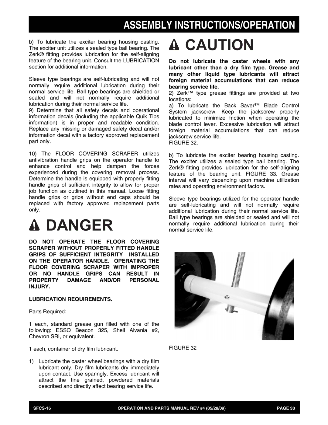 Multiquip SFCS-16 manual Assembly INSTRUCTIONS/OPERATION 