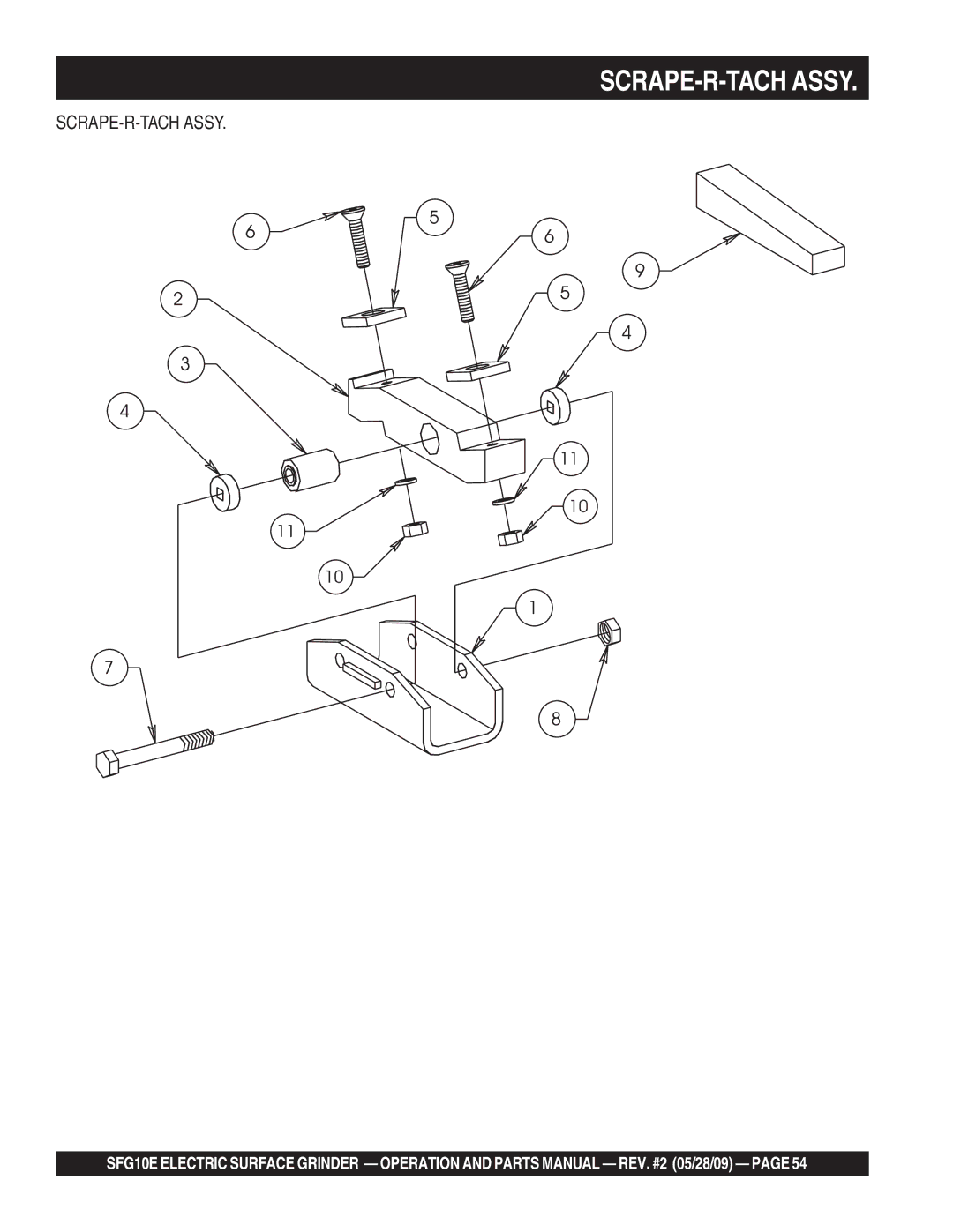 Multiquip SFG10E manual SCRAPE-R-TACH Assy 