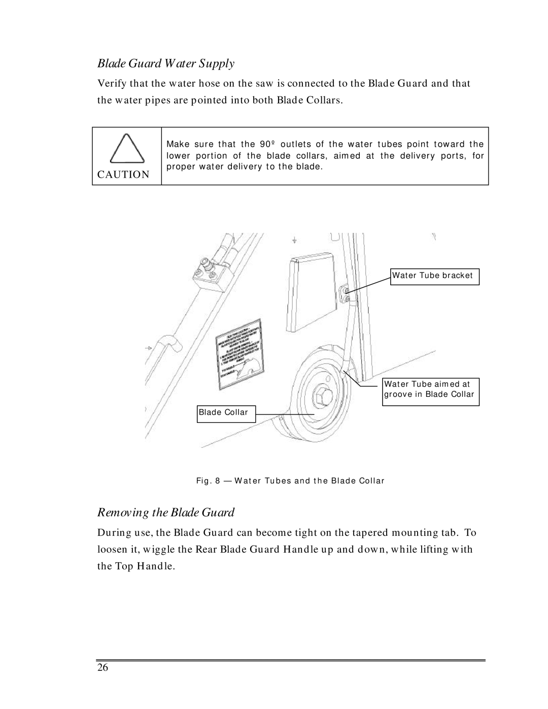 Multiquip Sp-6065 operation manual Blade Guard Water Supply 