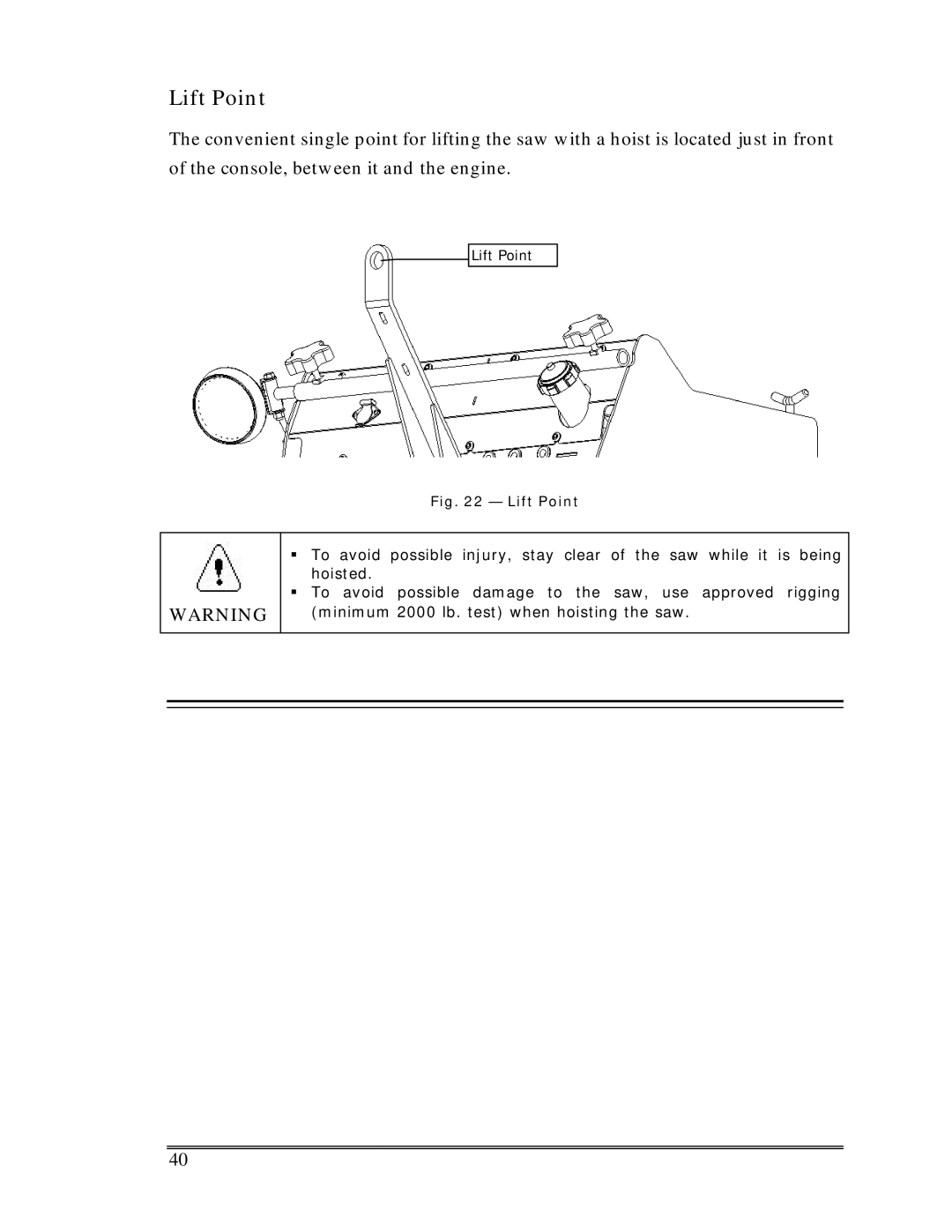 Multiquip Sp-6065 operation manual Lift Point 