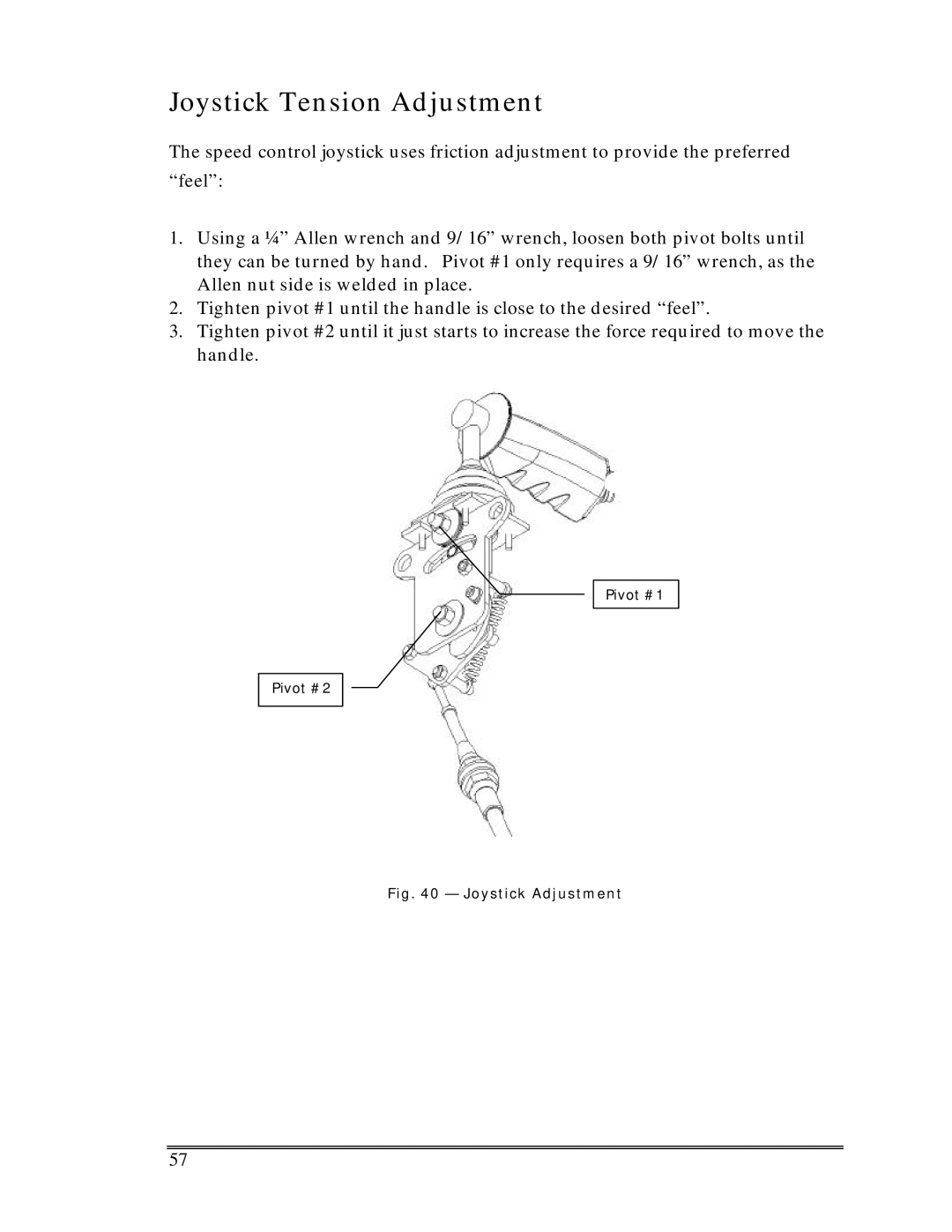 Multiquip Sp-6065 operation manual Joystick Tension Adjustment, Joystick Adjustment 