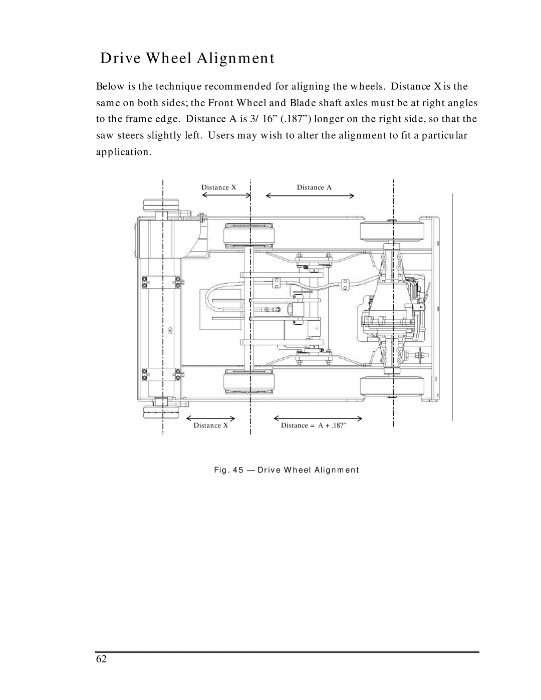 Multiquip Sp-6065 operation manual Drive Wheel Alignment 