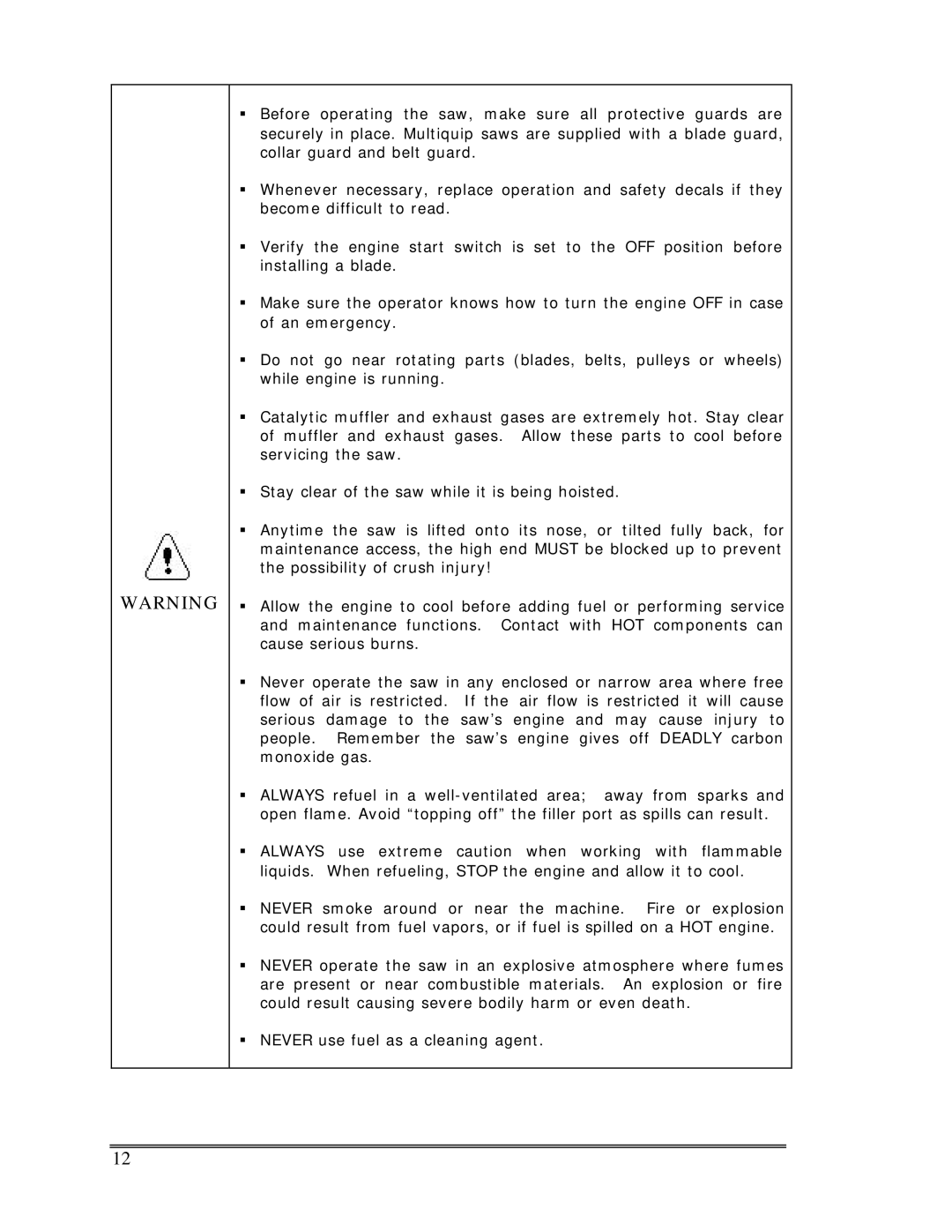 Multiquip SP-6457 TD operation manual 