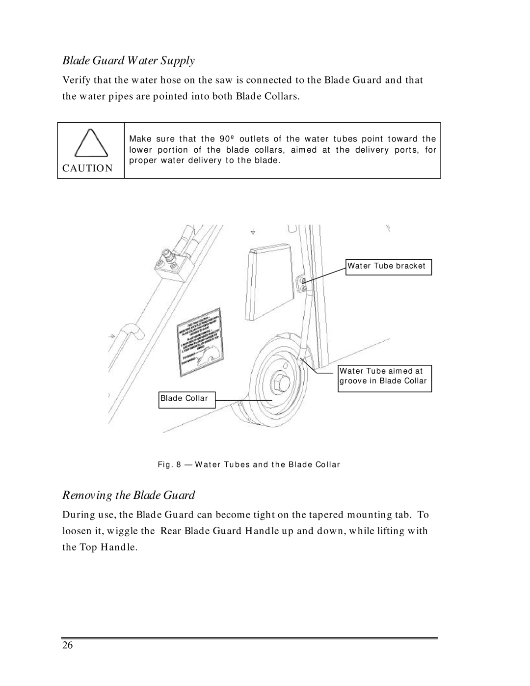 Multiquip SP-6457 TD operation manual Blade Guard Water Supply 