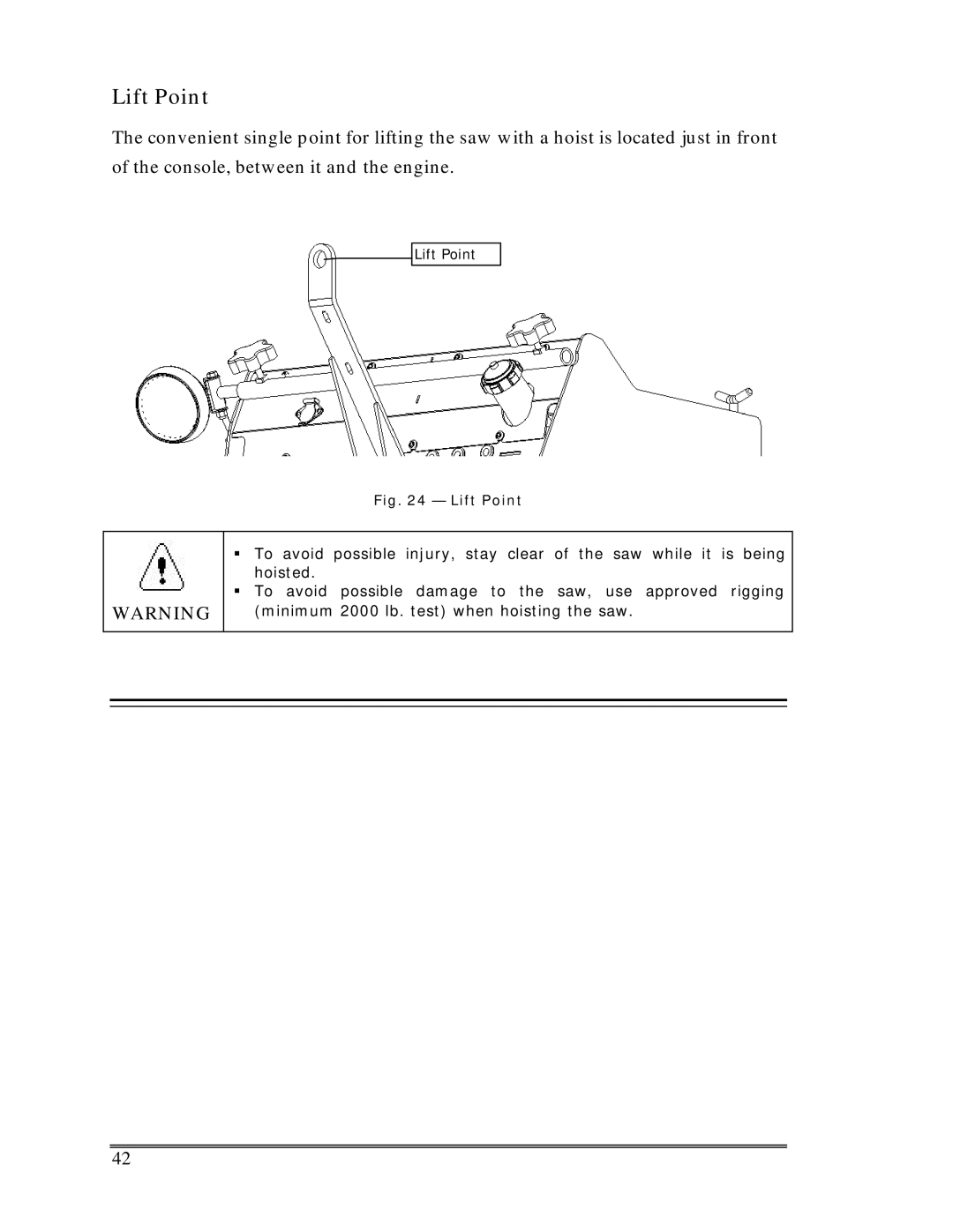 Multiquip SP-6457 TD operation manual Lift Point 