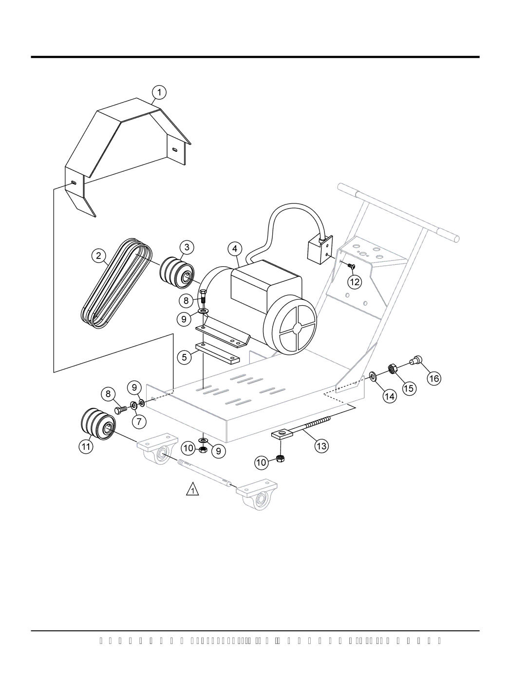 Multiquip SP1E16A manual Electric motor assy 