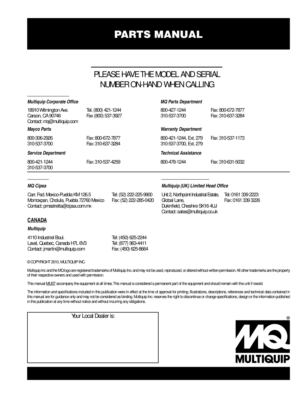 Multiquip SP1E16A manual HERE’S HOW to GET Help 