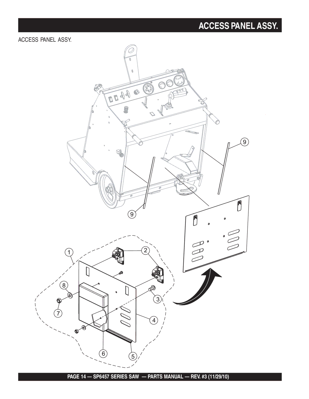 Multiquip SP6457 manual Access Panel Assy 