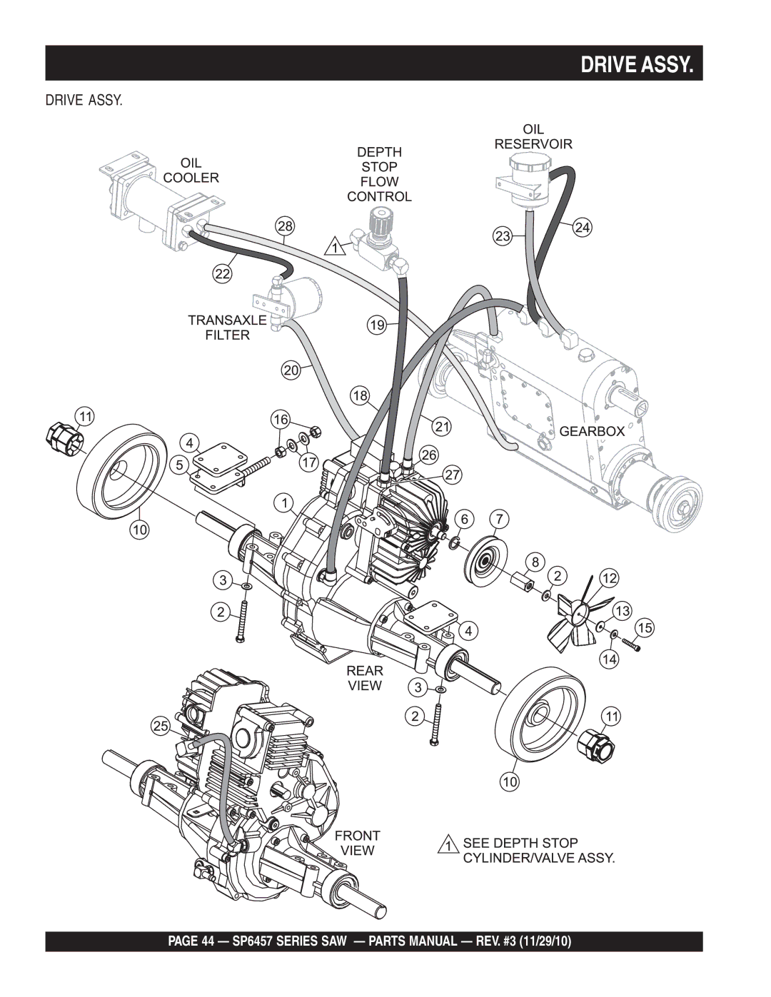 Multiquip SP6457 manual Drive Assy 