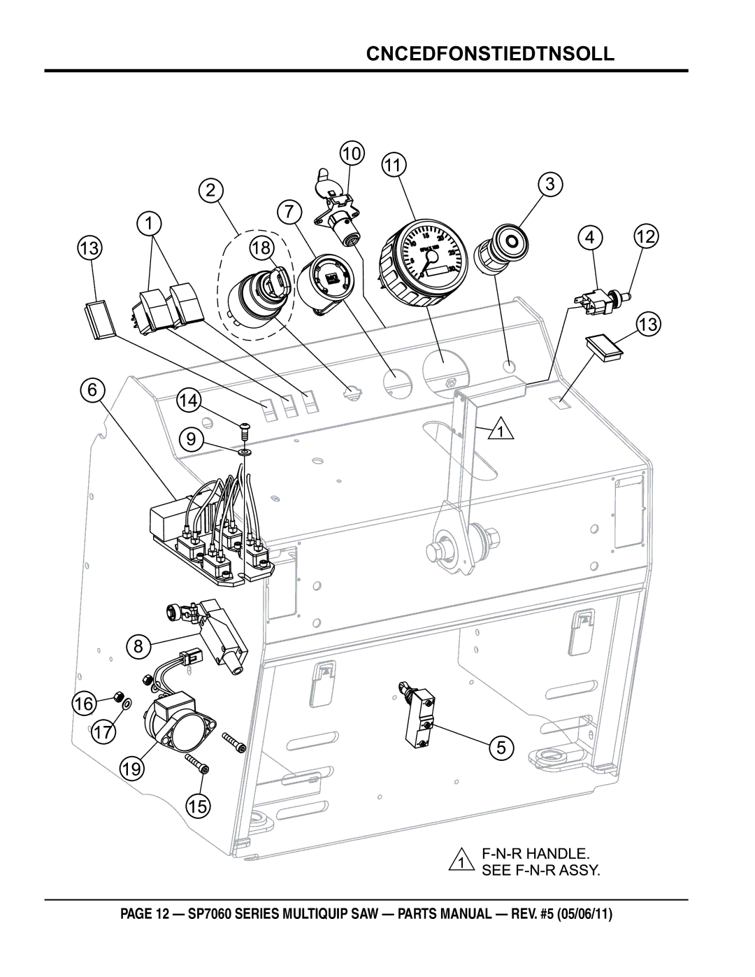 Multiquip SP706030, SP706020, SP706036, SP706026, SP706012 manual Electrical Control Assy 