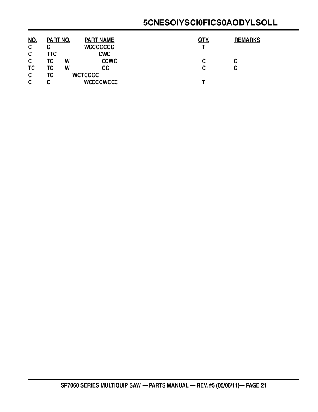 Multiquip SP706036, SP706020, SP706030, SP706026, SP706012 manual WASHER, Flat SAE 3/8 GRD 9 YZ 