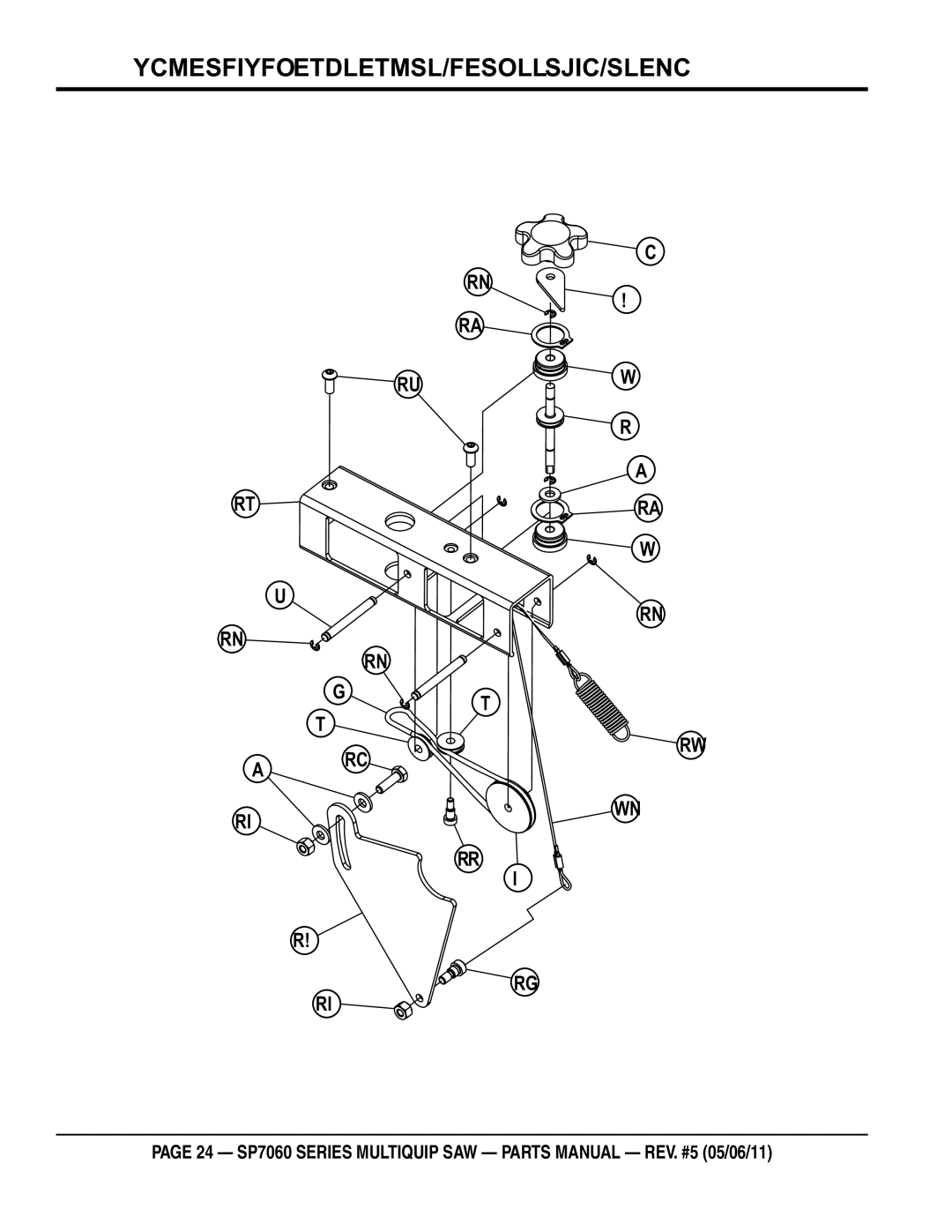 Multiquip SP706012, SP706020, SP706036, SP706030, SP706026 manual Depth INDICATOR/STOP Switch ASSY. new style 