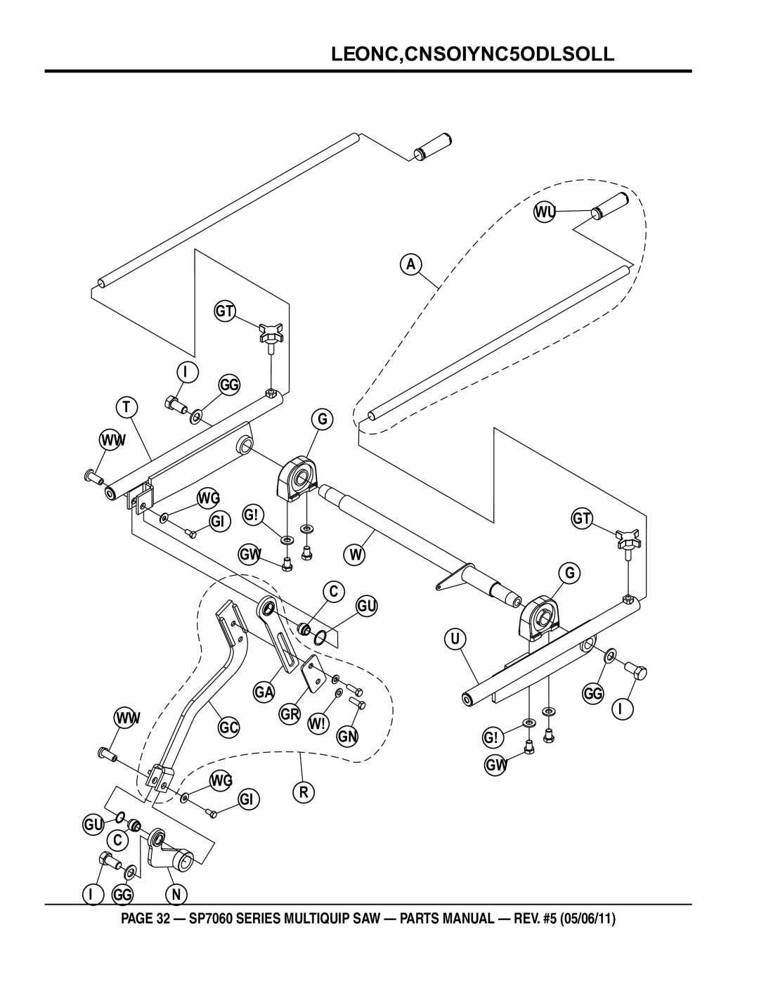 Multiquip SP706030, SP706020, SP706036, SP706026, SP706012 manual STAY-LEVEL Handlebars Assy 