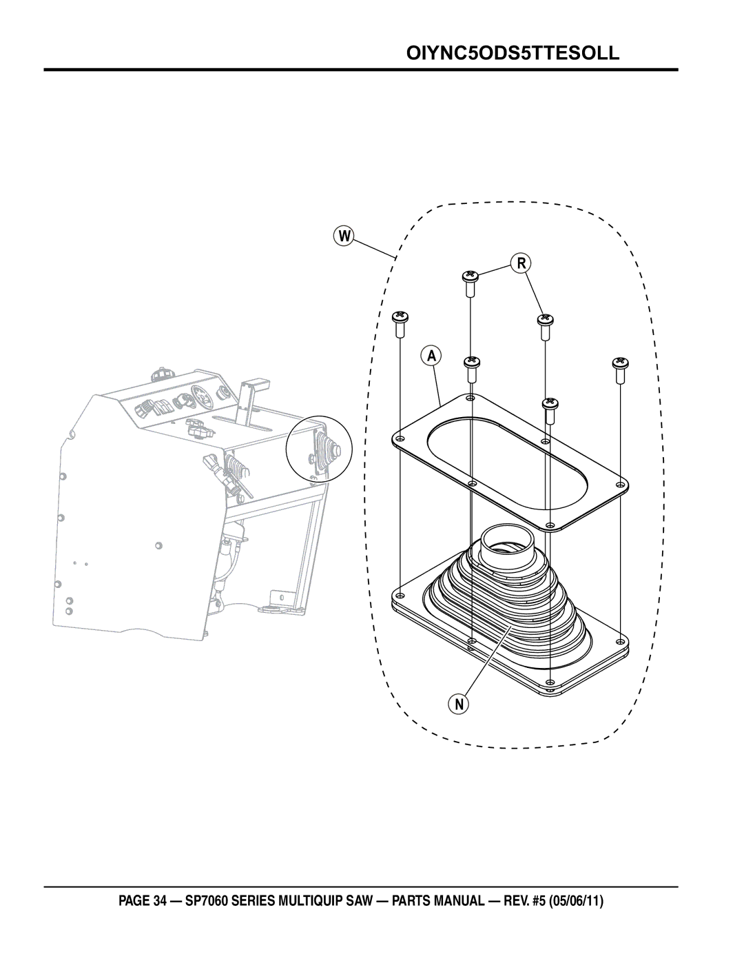 Multiquip SP706012, SP706020, SP706036, SP706030, SP706026 manual Handlebar Boot Assy 