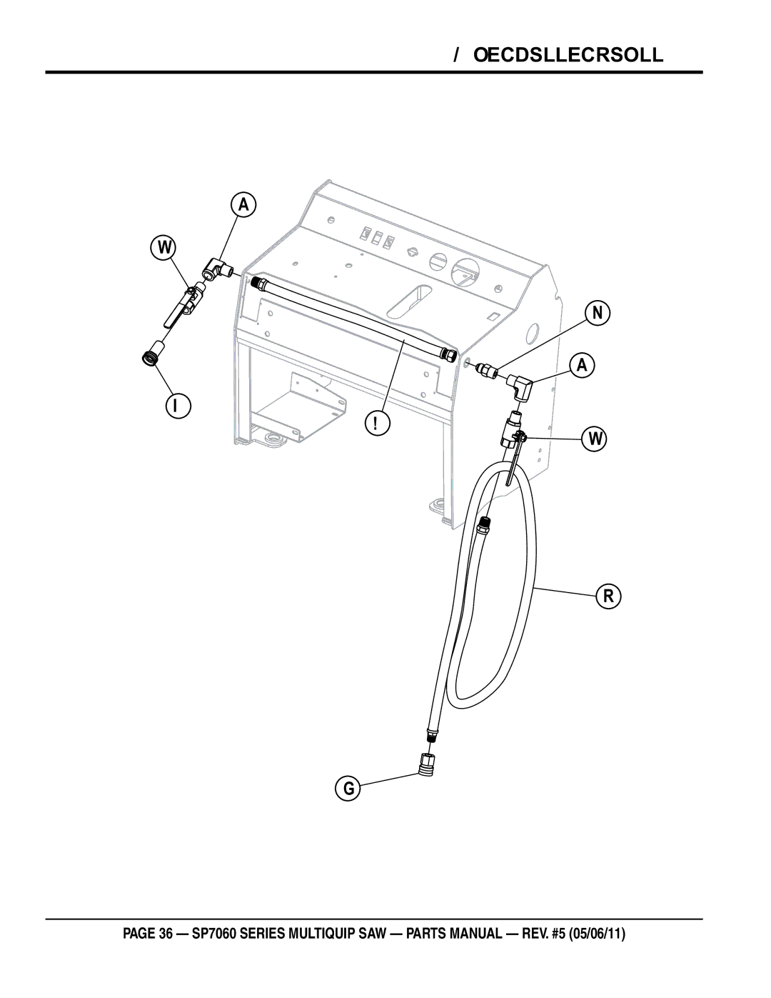 Multiquip SP706036, SP706020, SP706030, SP706026, SP706012 manual Water System Assy 