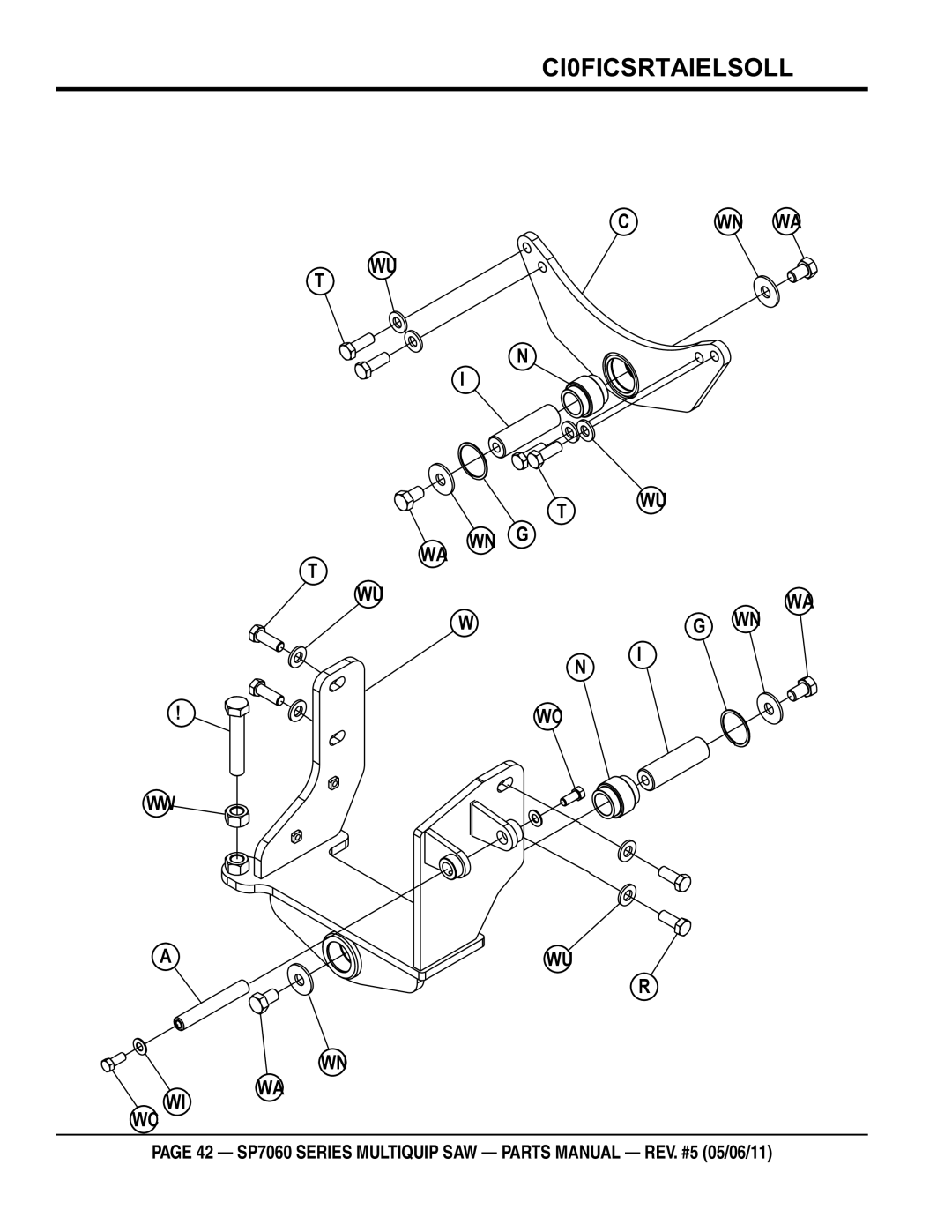 Multiquip SP706030, SP706020, SP706036, SP706026, SP706012 manual Engine mounts assy 