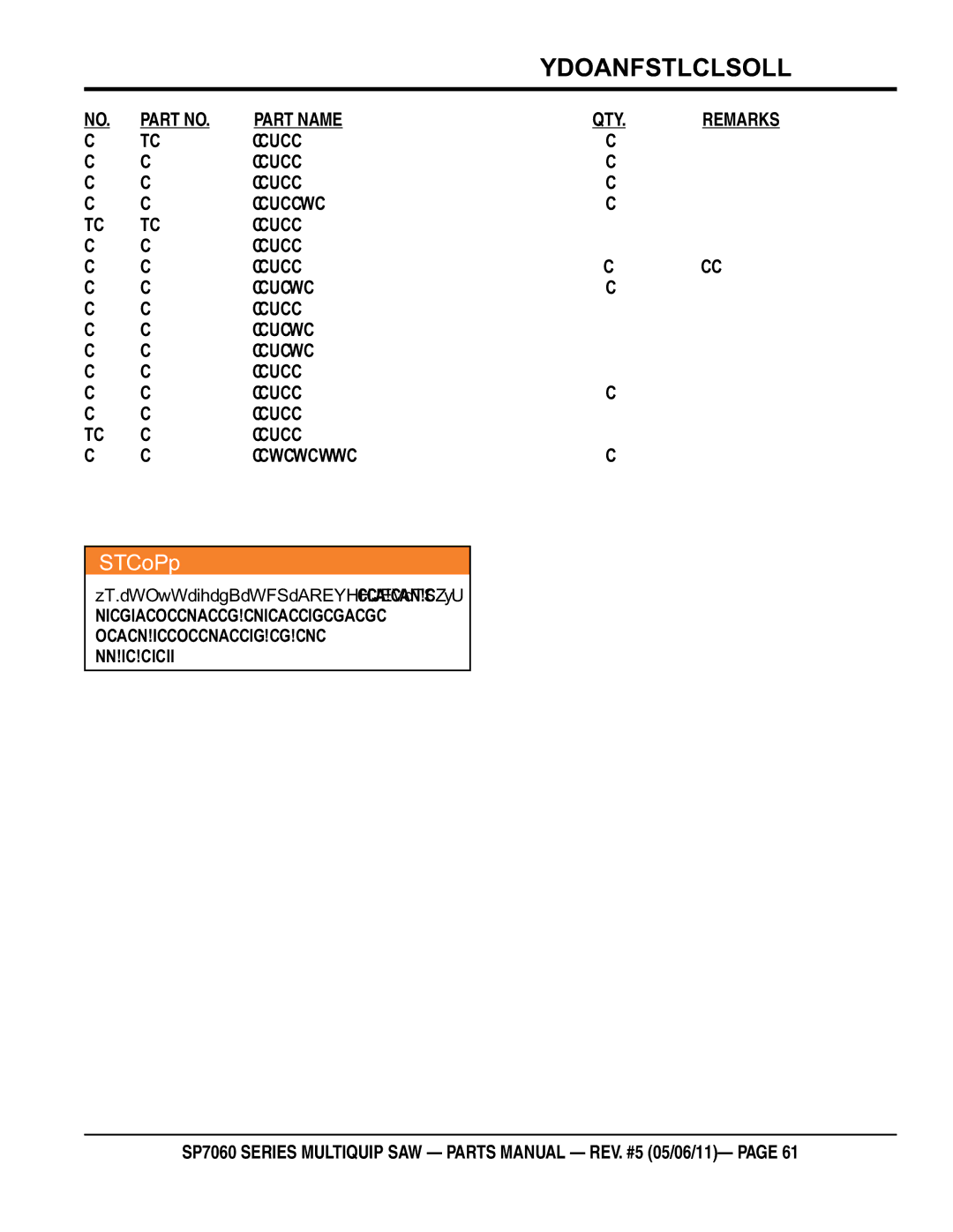 Multiquip SP706036 manual Hose ASSEMBLY, #4 LP, Hose ASSEMBLY, #4 HP Parflex, Hose ASSEMBLY, #6-8 LP, Hose ASSEMBLY, #6 LP 