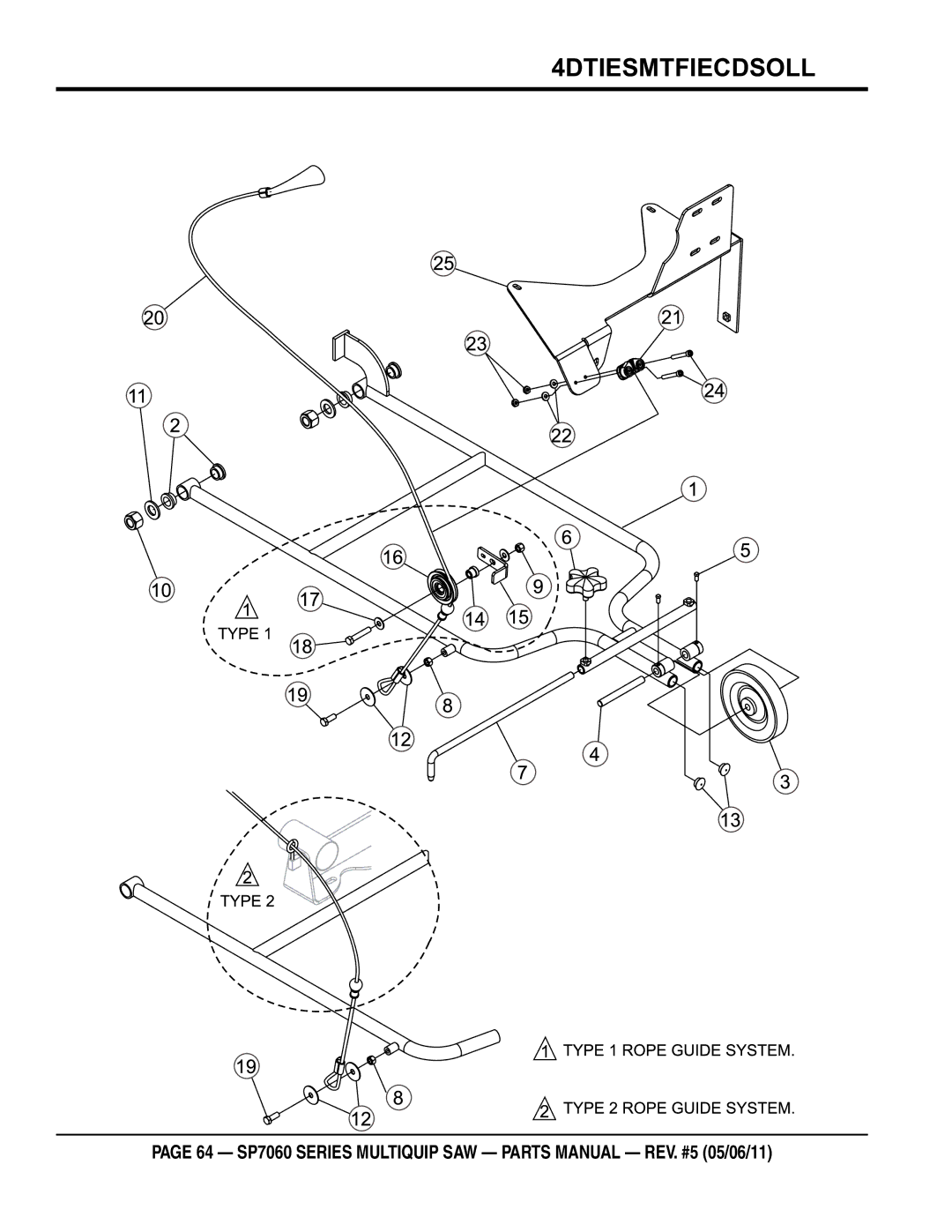 Multiquip SP706012, SP706020, SP706036, SP706030, SP706026 manual Front pointer assy 