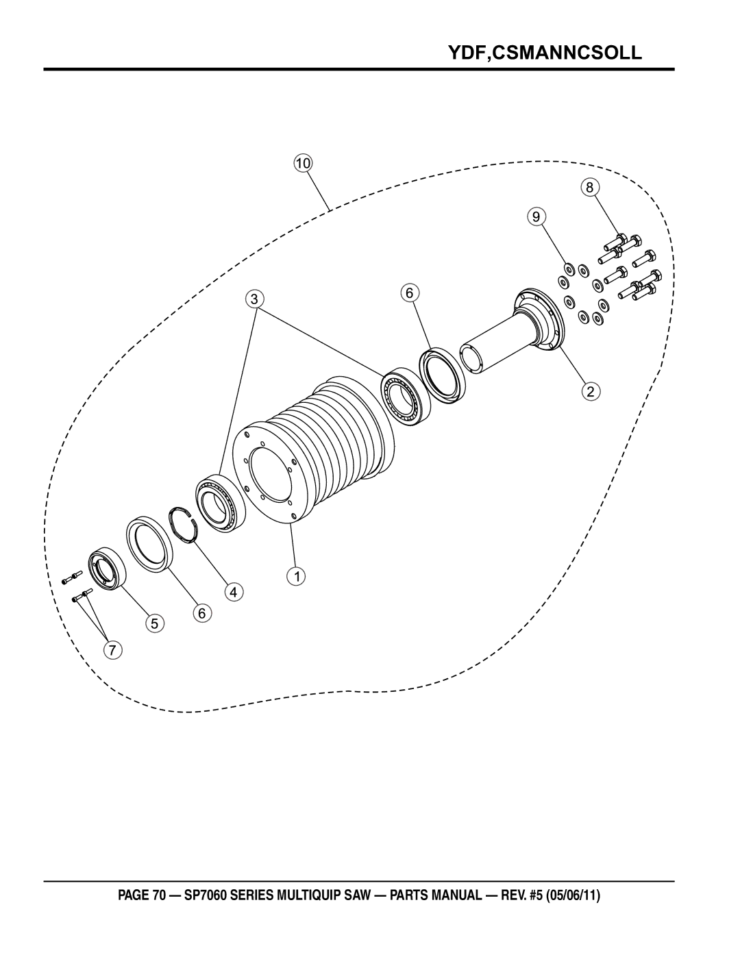 Multiquip SP706020, SP706036, SP706030, SP706026, SP706012 manual Drive pulley assy 