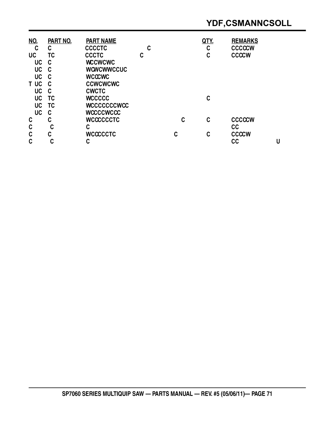 Multiquip SP706036, SP706020, SP706030, SP706026, SP706012 manual SUPPORT, Engine Drive Bearing, SPRING, Smalley Wavo RW-0162 