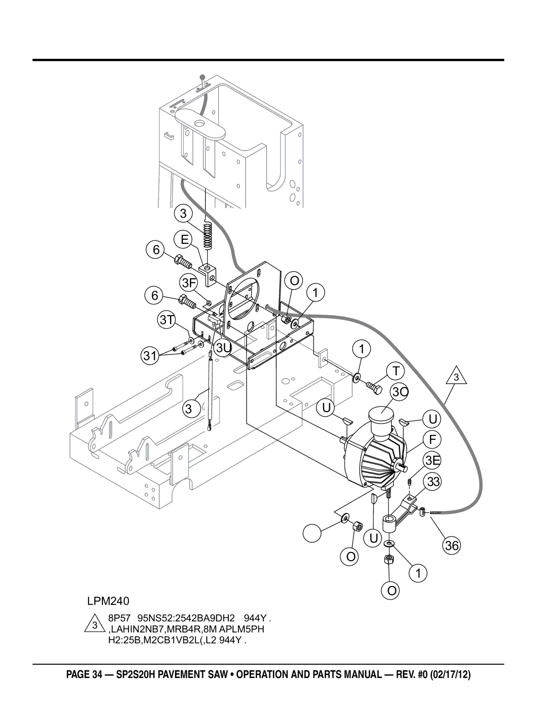 Multiquip SPs20H manual Hydrostatic transmission assy 