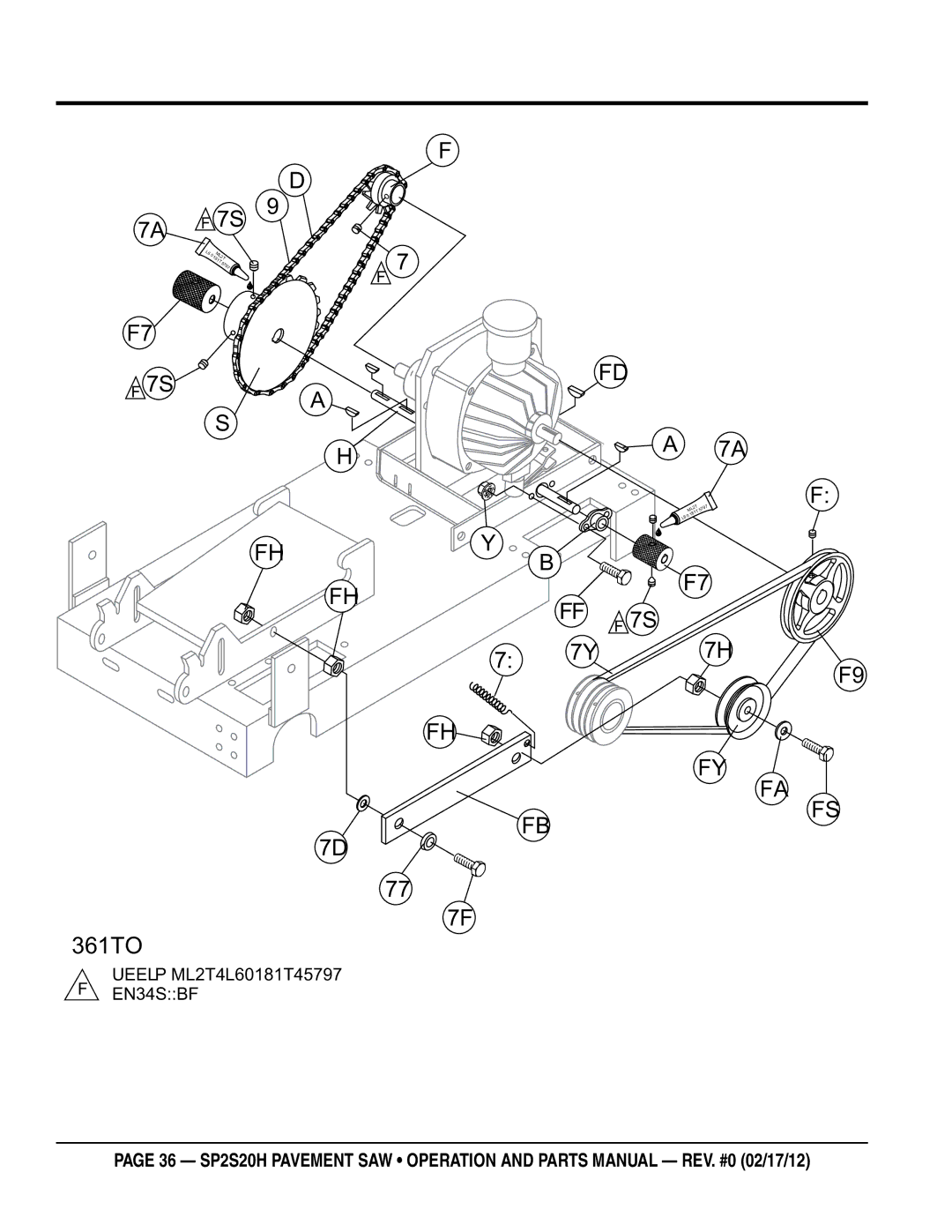 Multiquip SPs20H manual Hydrostatic Drive assy 