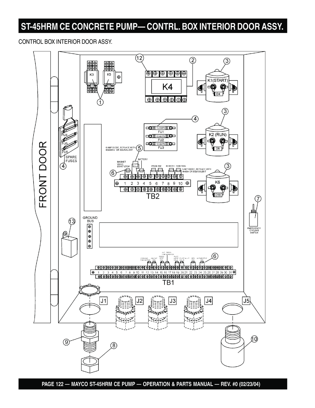 Multiquip ST-45HRM CE manual Control Box Interior Door Assy 