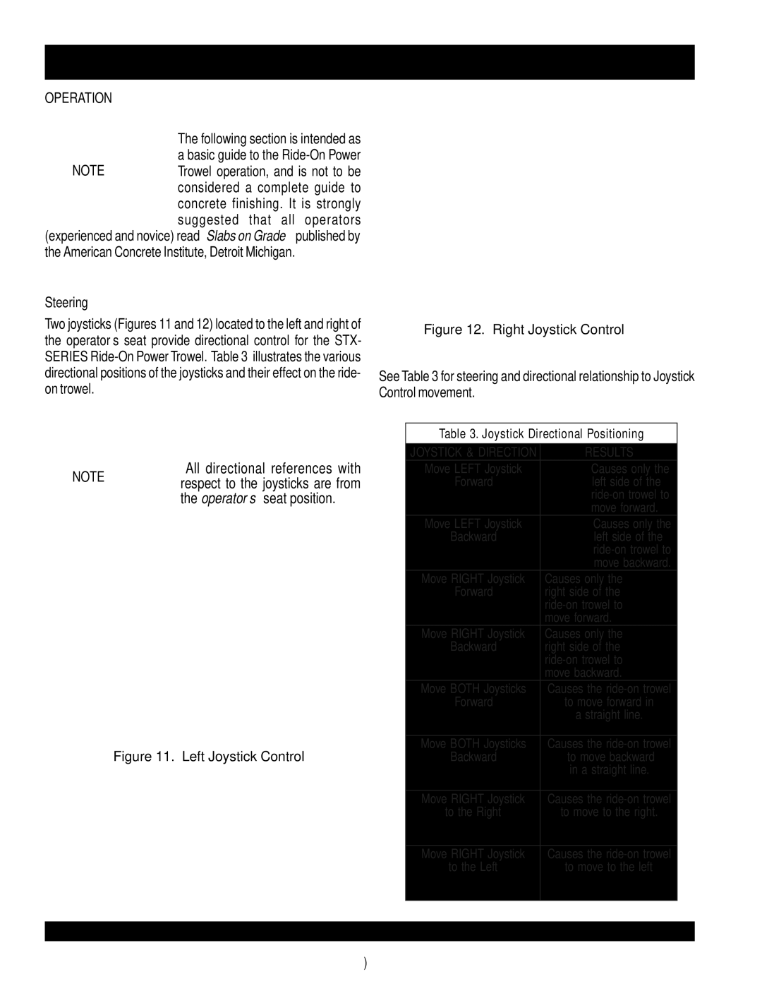 Multiquip STX55J6 operation manual STX-SERIES Operation, Steering 