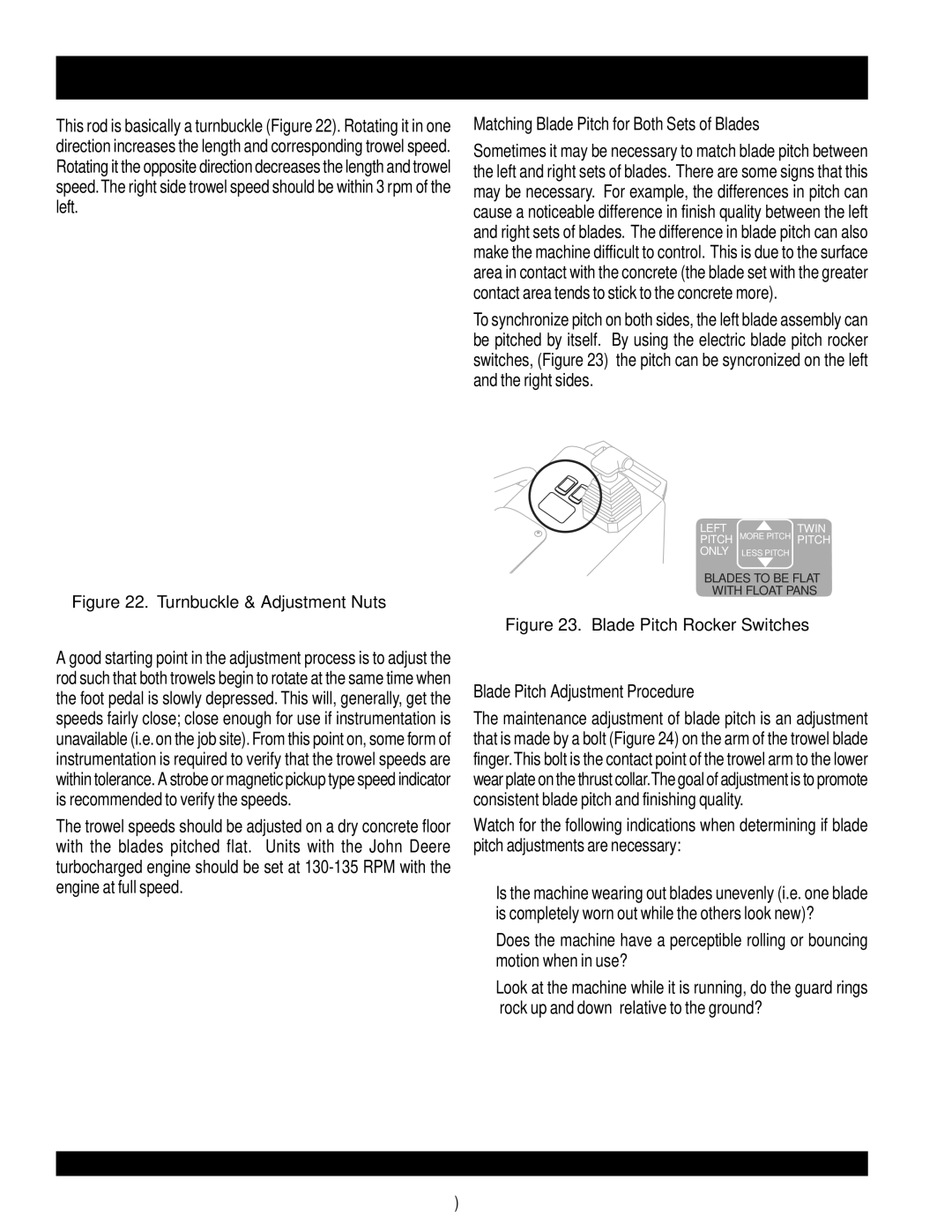 Multiquip STX55J6 operation manual STX-SERIES Maintenance, Matching Blade Pitch for Both Sets of Blades 