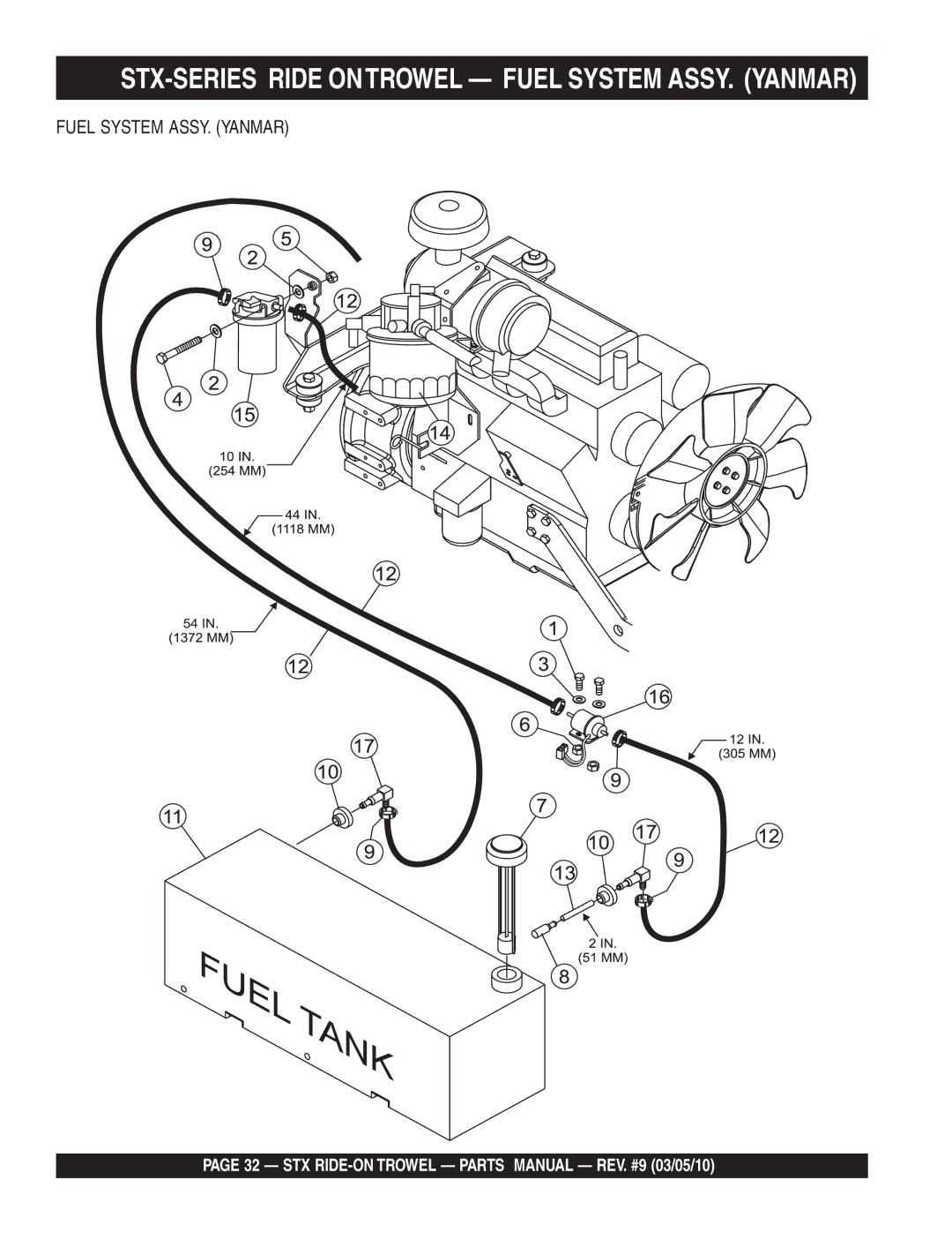 Multiquip STX55Y6, STX55J6 manual STX-SERIES Ride Ontrowel Fuel System ASSY. Yanmar 