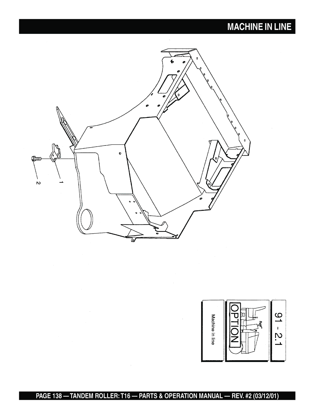 Multiquip T16 operation manual Machine in Line 