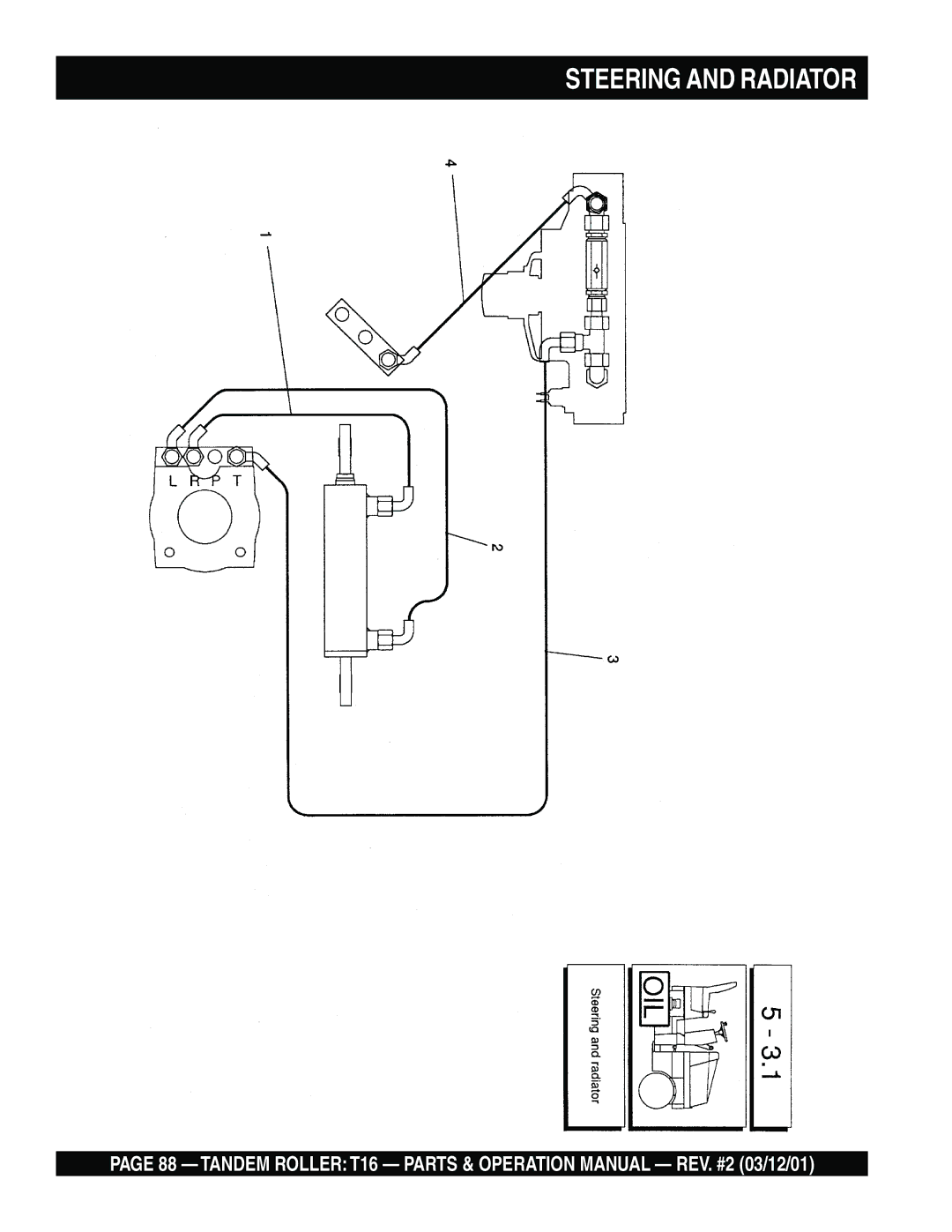 Multiquip T16 operation manual Steering and Radiator 