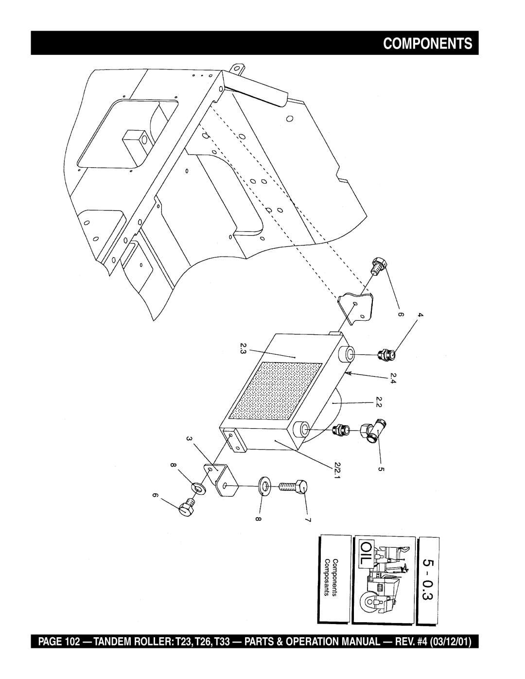 Multiquip T23 operation manual Components 