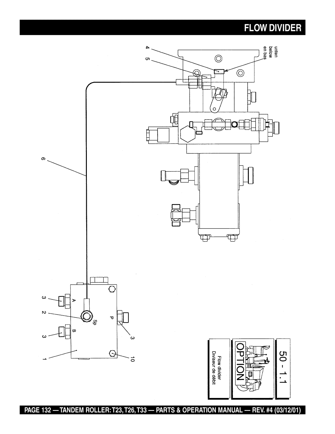 Multiquip T23 operation manual Flow Divider 