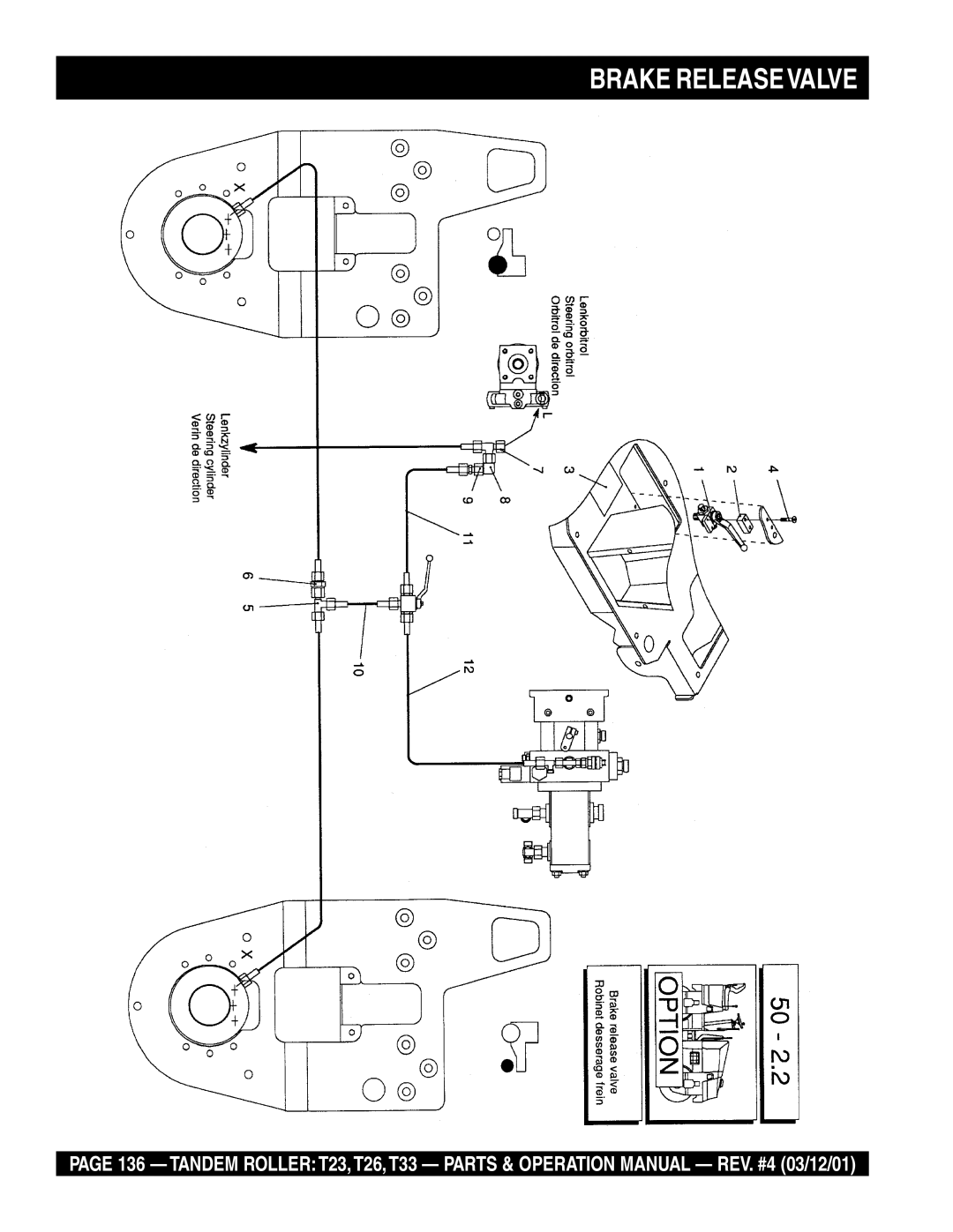 Multiquip T23 operation manual Brake Releasevalve 