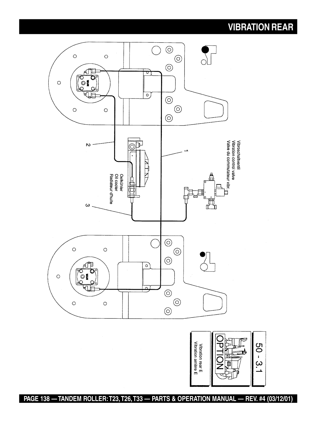 Multiquip T23 operation manual Vibration Rear 