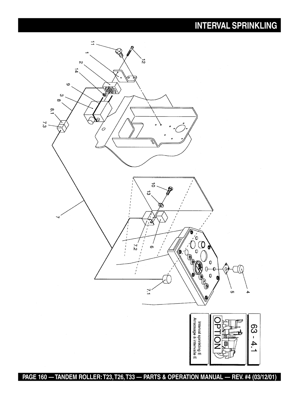 Multiquip T23 operation manual Interval Sprinkling 