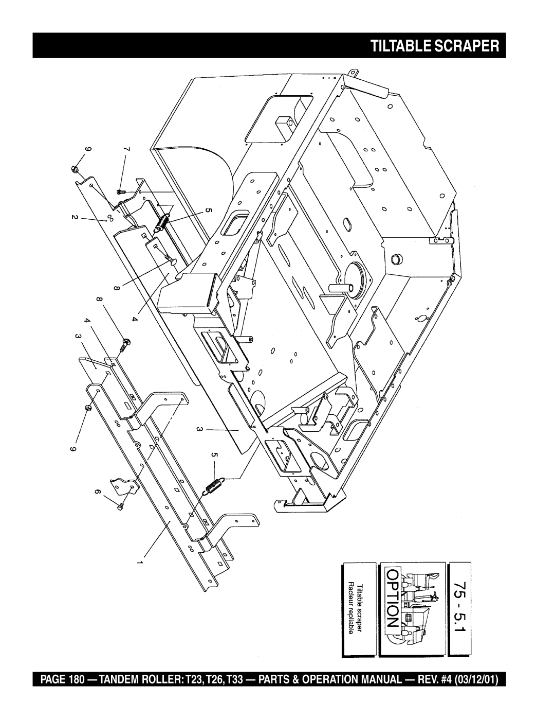 Multiquip T23 operation manual Tiltable Scraper 