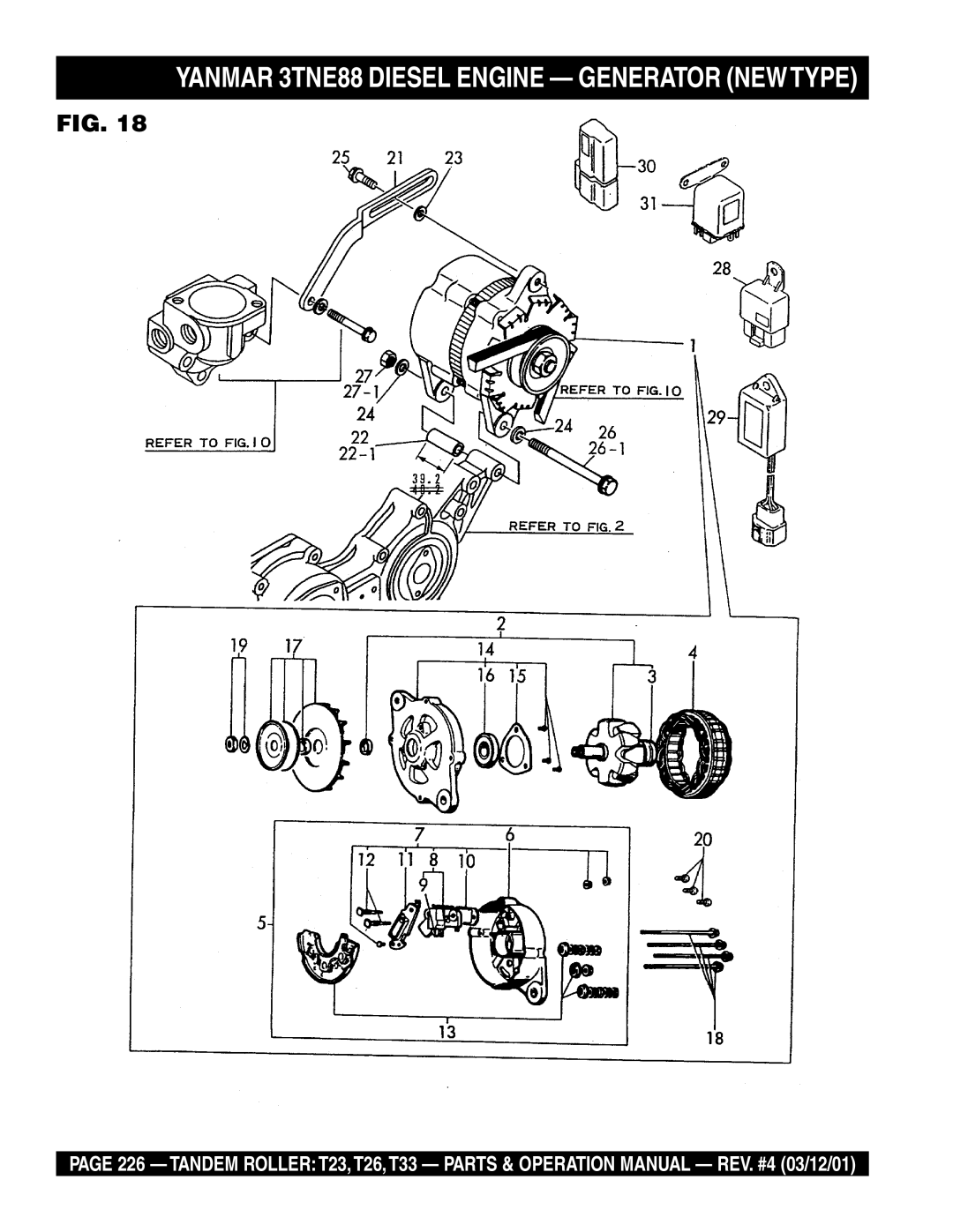 Multiquip T23 operation manual Yanmar 3TNE88 Diesel Engine Generator Newtype 