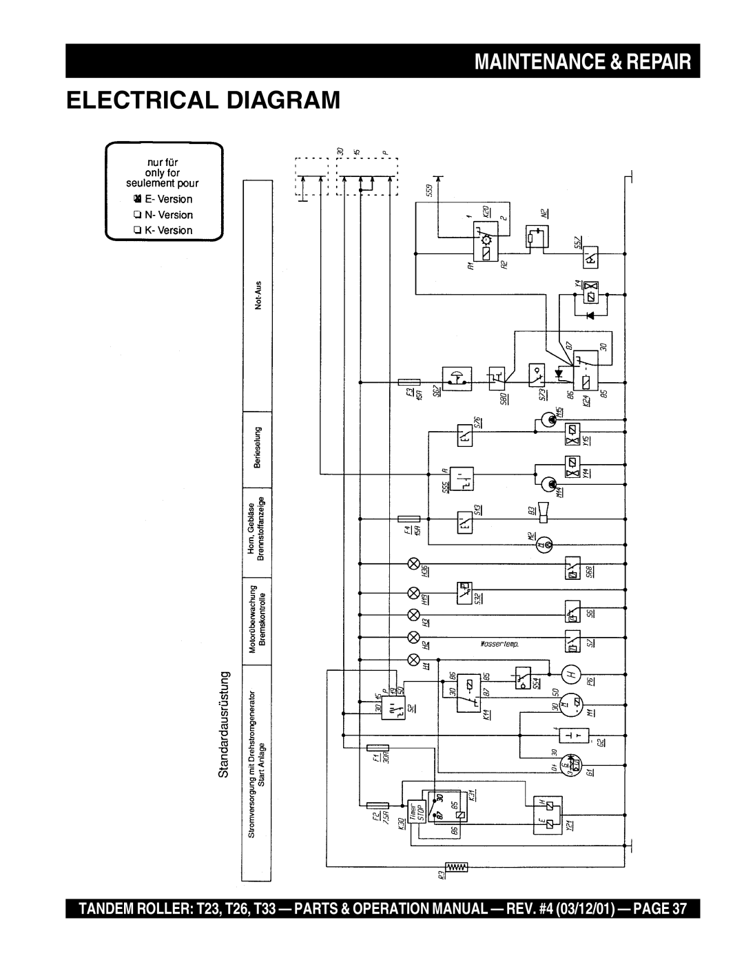 Multiquip T23 operation manual Electrical Diagram 