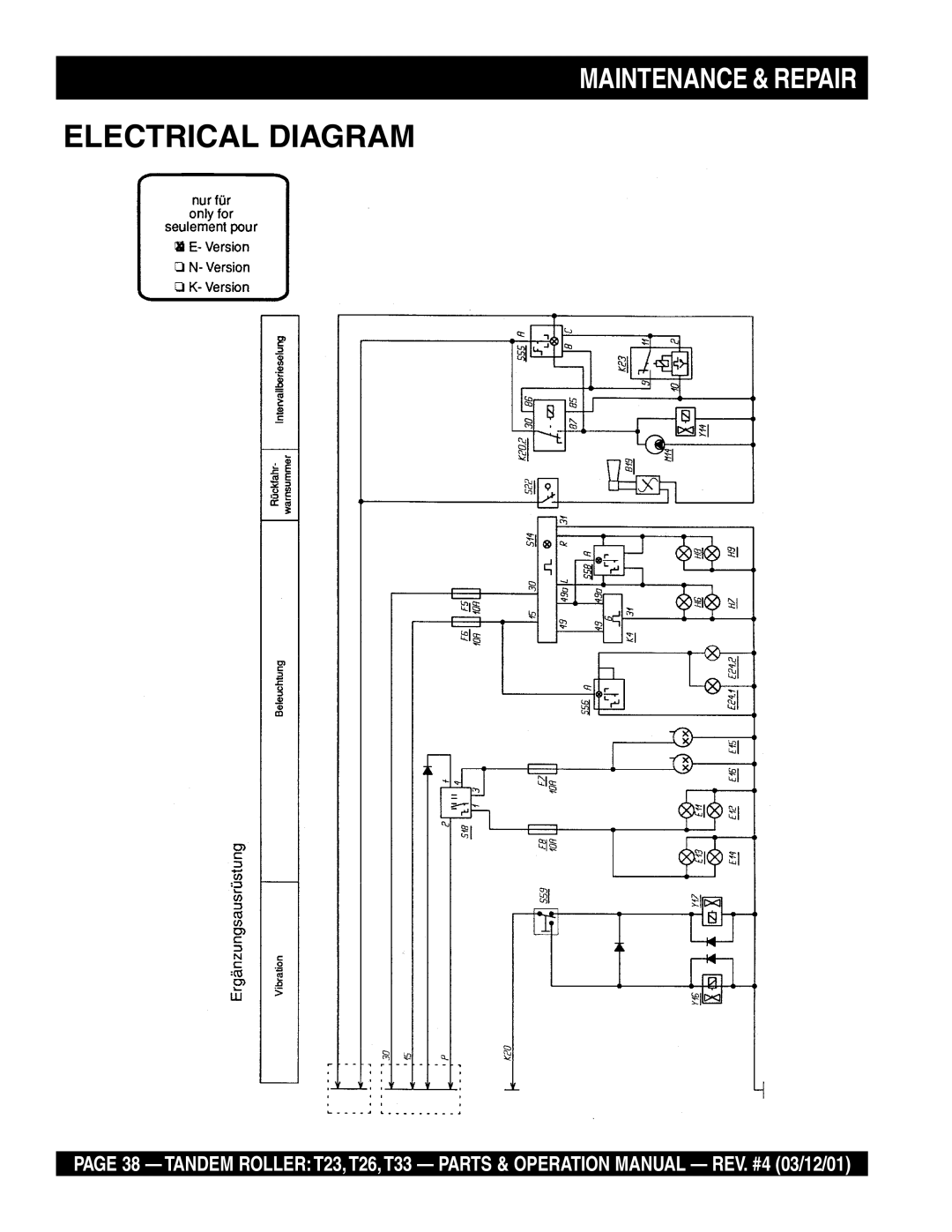 Multiquip T23 operation manual Electrical Diagram 