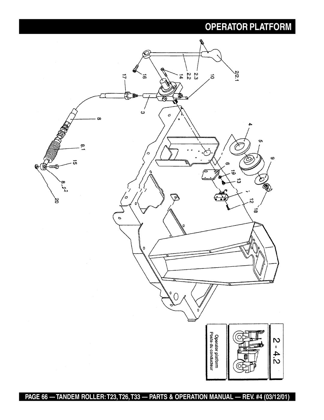 Multiquip T23 operation manual Operator Platform 