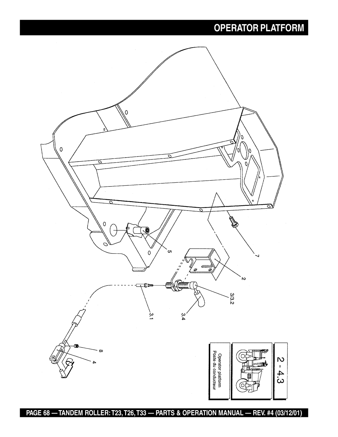 Multiquip T23 operation manual Operator Platform 