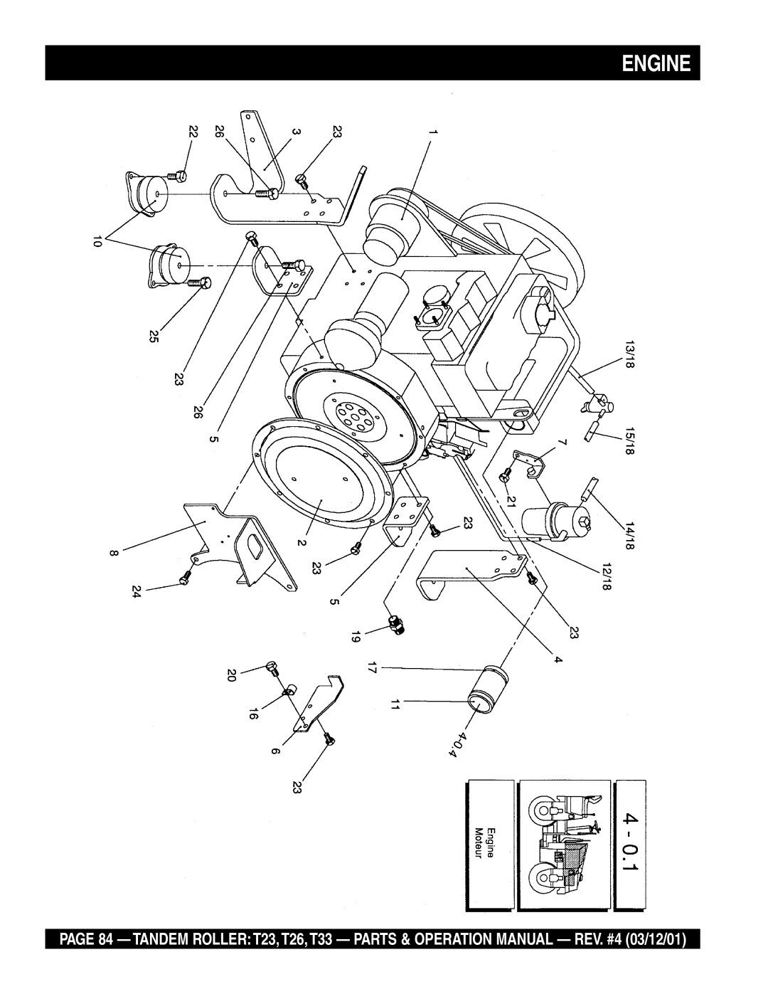 Multiquip T23 operation manual Engine 