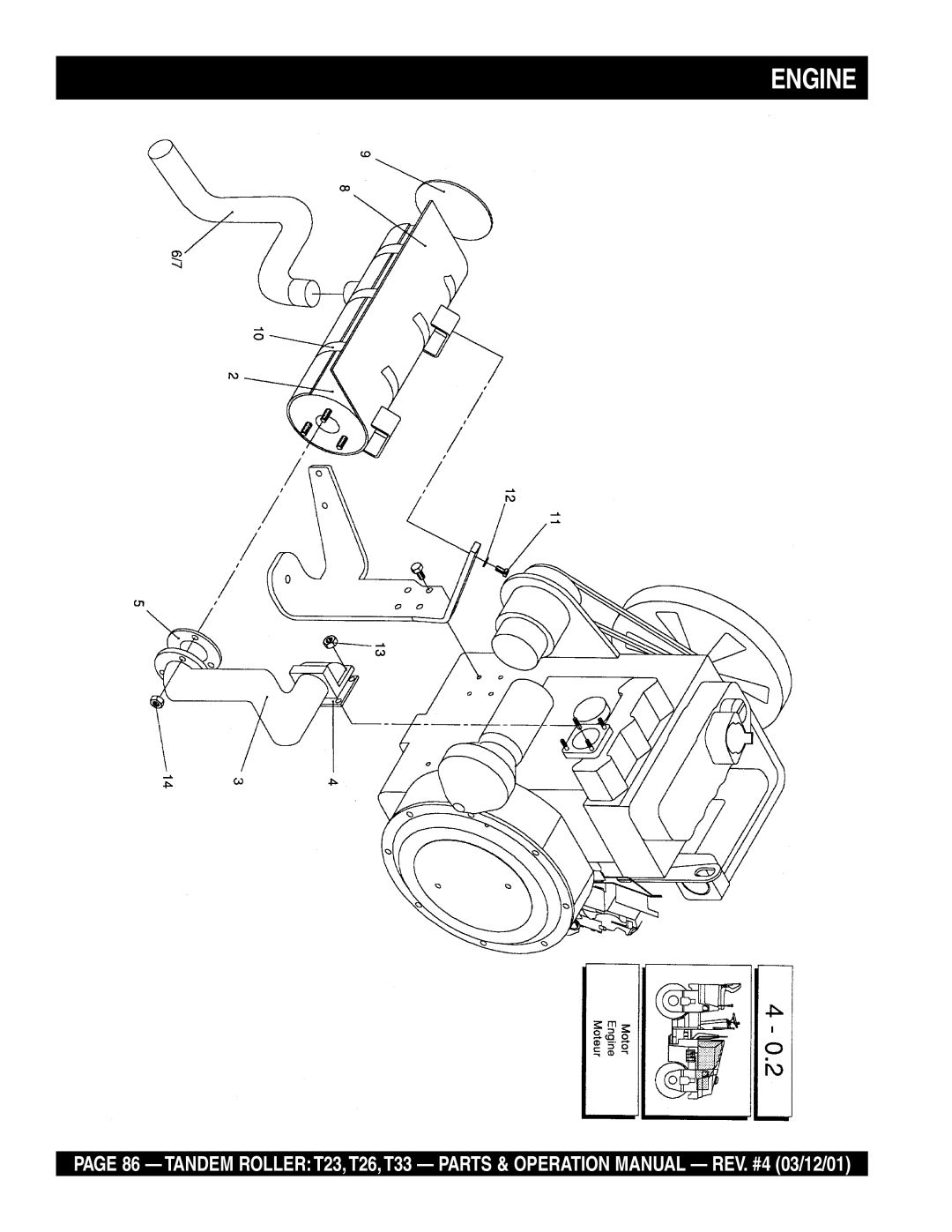 Multiquip T23 operation manual Engine 