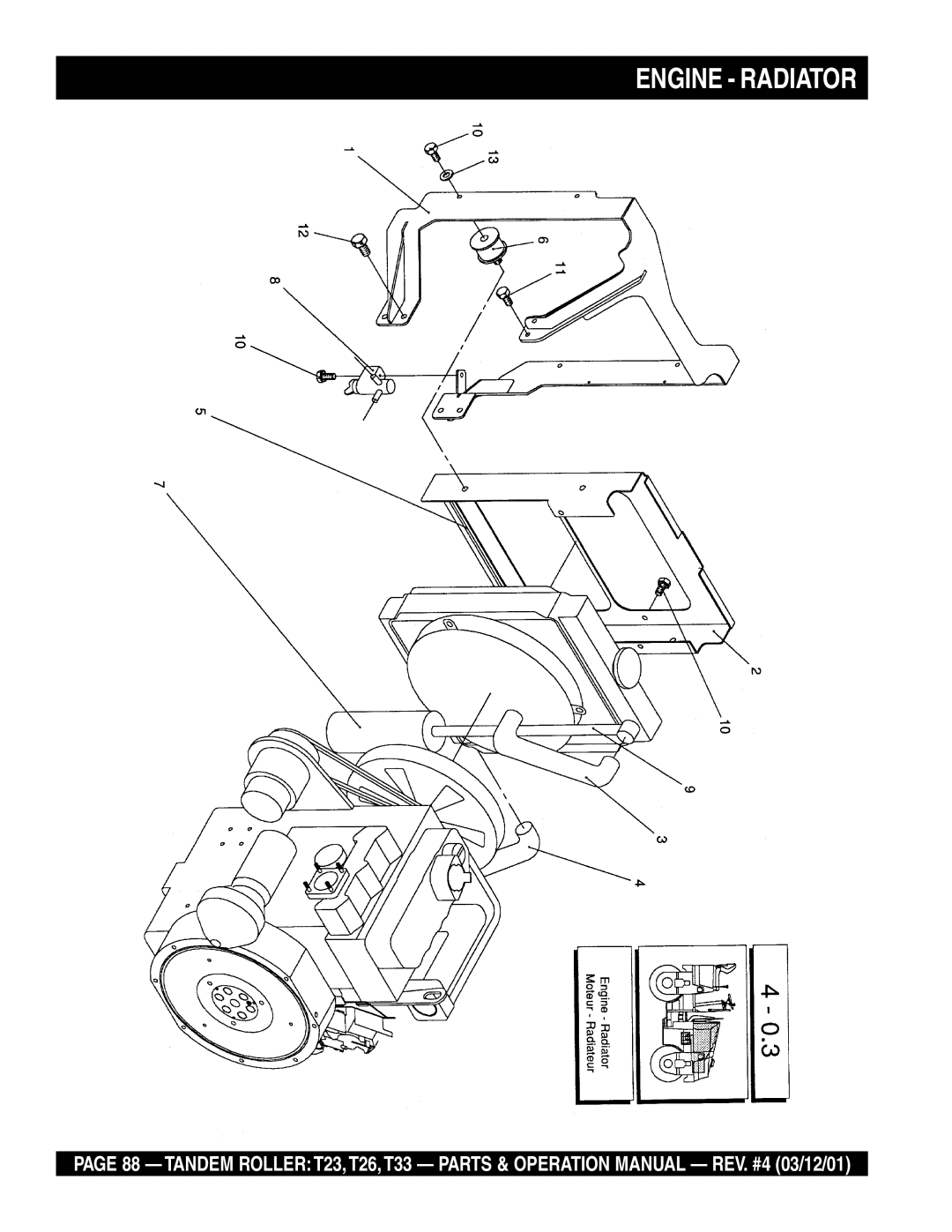 Multiquip T23 operation manual Engine Radiator 